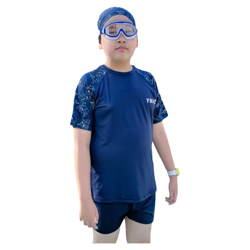 泳衣男童加肥加大码分体泳装胖男