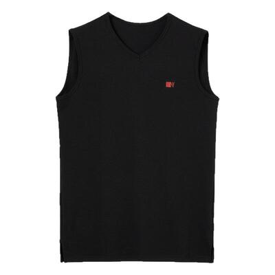 纳艺男士V领背心摩登舞练功服男