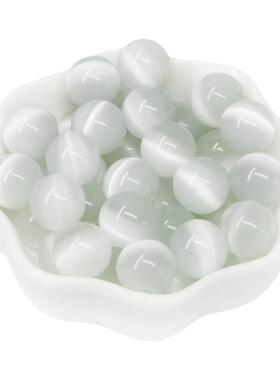 串珠项链发簪耳饰品白色猫眼石
