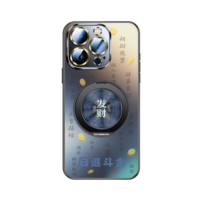 发财适用苹果手机壳带磁吸支架