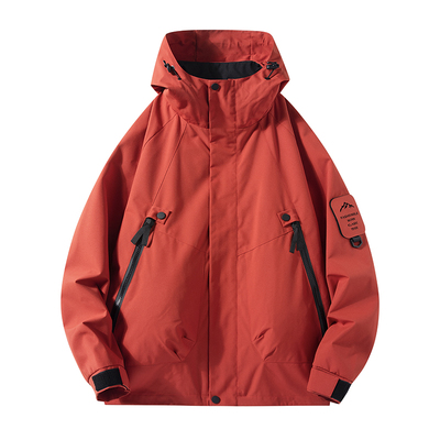 【朱雀红】三合一冲锋衣女2025新款秋冬风衣外套防水大码登山服男