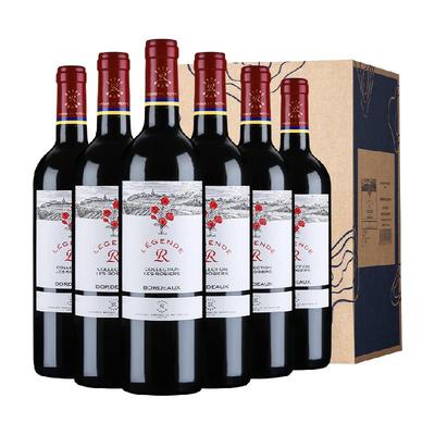 拉菲传奇玫瑰波尔多进口红酒整箱