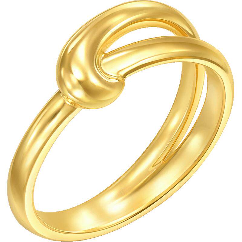 周生生追风系列风之形亮面黄金足金戒指情侣94262R计价