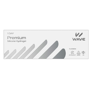天猫u先试用WAVE日抛Premium5片硅水凝胶进口近视透明隐形眼镜片