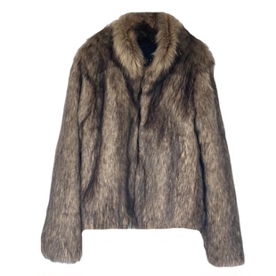 高级感棕色环保狐狸皮草外套女2025新款海宁爆款年轻款毛茸茸冬厚