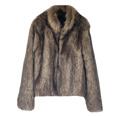 太喜欢了~fanss棕色皮草外套女！