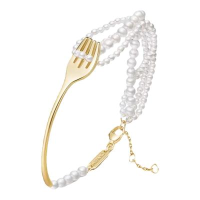 何方女轻奢优雅奶油意面手链手环