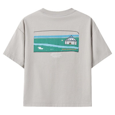 EAYAKIDS儿童中国地理凉感短袖