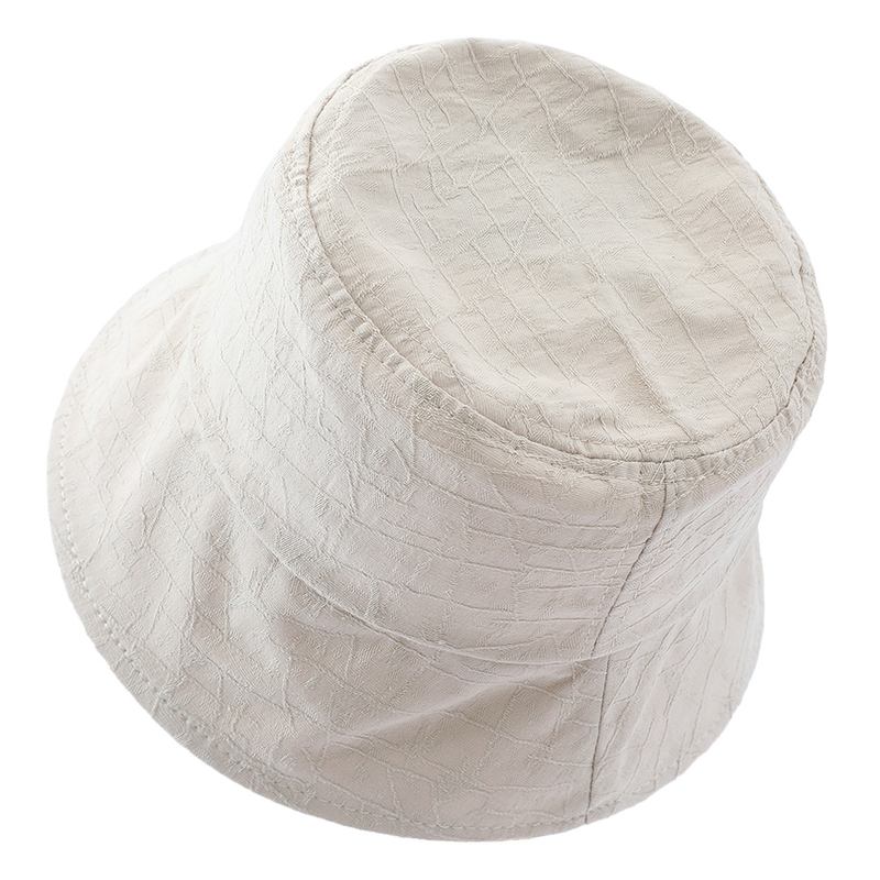 新品 春夏薄款渔夫帽 女款户外防晒盆帽 成人纯色遮阳帽 透气休闲