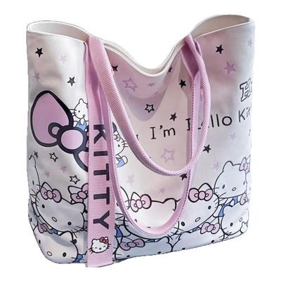 日系卡通kt猫帆布包女2025新款休