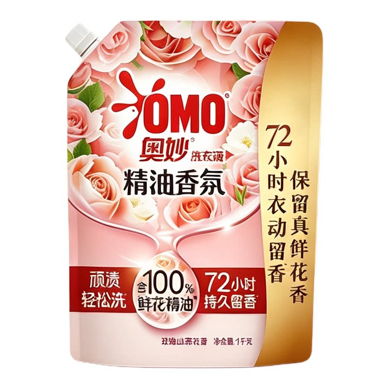 奥妙玫瑰山茶花香洗衣液1千克