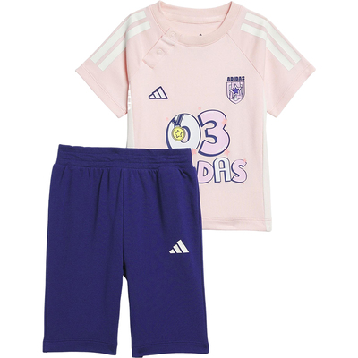 Adidas/阿迪达斯正品2025夏季婴童轻便透气经典圆领套装JM3418
