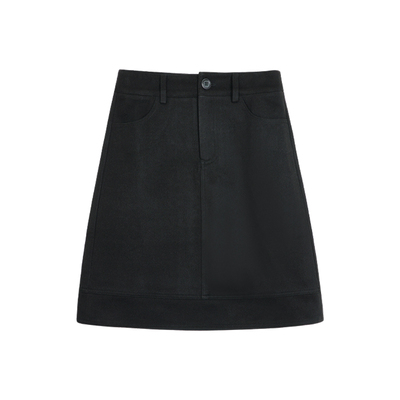 pusumede 莱茵河畔 复古黑色半身短裙女通勤气质高腰a字包臀裙