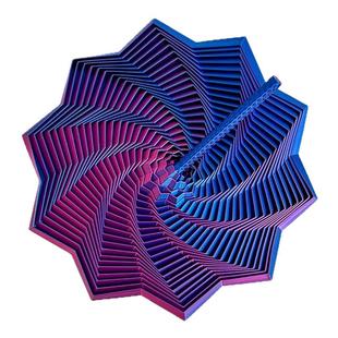 多边形3D打印儿童益智玩具错觉立体桌面摆件解压螺旋可折叠萝卜塔