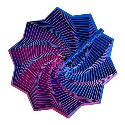 多边形3D打印儿童益智玩具错觉立体桌面摆件解压螺旋可折叠萝卜塔
