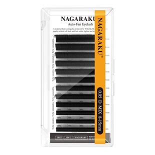 NAGARAKU单根多取不散根一秒磁性开花黑0.050.070.03D+翘嫁接睫毛