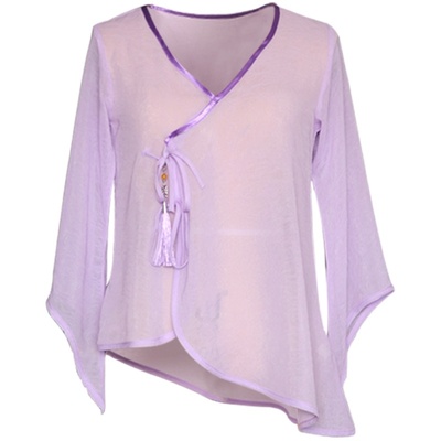 舞依艺库古典舞练功服流苏喇叭袖