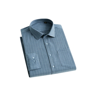 SHANSHAN杉杉男士衬衫长袖2025秋季新款羊毛免烫商务休闲衬衣男款