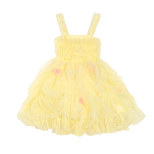 小O宝Okids童装宝宝吊带公主裙女网纱蓬蓬裙2025夏女童海边沙滩裙