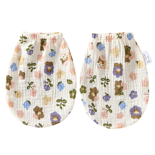 成人纯棉纱布防抓睡眠手套大人夜间防挠老人夏季薄款抓痒连指手套