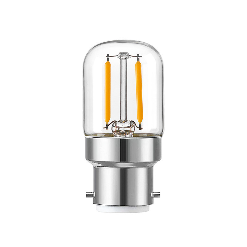 老式B22卡口卡扣式LED灯泡玻璃1W低亮度节能灯E27螺口220V暖光源