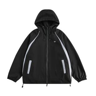 阿于呆 日系秋季机能潮牌山系户外工装冲锋衣男防风拼色夹克外套