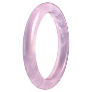 天然粉水晶手镯芙蓉石镯子晶体通透女款生日礼物饰品送鉴定证书