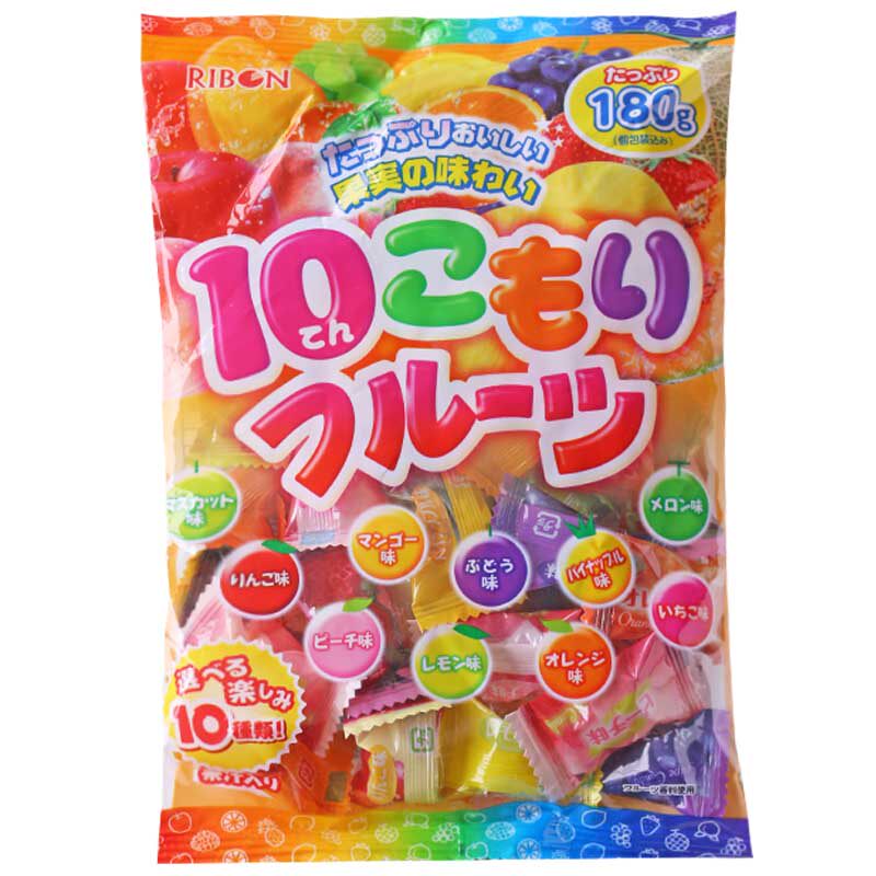 旗舰店水果糖ribon5味水果糖日本