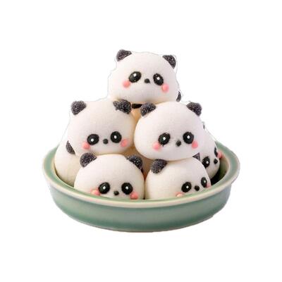 熊猫头3D立体软糖装饰甜品
