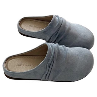 2026新款春夏季百搭勃肯鞋复古软面软底女款外穿休闲鞋包头半拖鞋