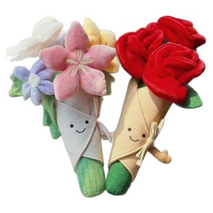 Jellycat盆栽竹子郁金香花龙血树白兰花虎皮兰蓝铃花毛绒植物玩偶