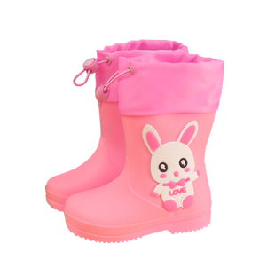 儿童雨鞋女款加绒可拆卸内胆女童男童轻便防滑公主胶靴幼儿园雨靴