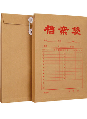 10个装A4牛皮纸档案袋加厚牛皮纸a4纸质投标资料袋加厚大容量塑料空白文件袋180克