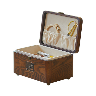 那澜多好大容量复古收纳针线盒