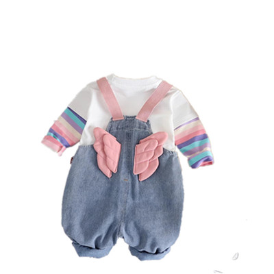 童装两件套儿童长袖背带裤