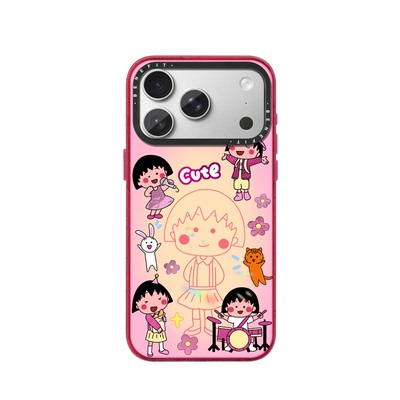 benefit日系晕染歌唱小女孩适用于iphone17promax苹果16PRO晶盾磁吸手机壳15新款13套14冰川纹12防摔彩色边框