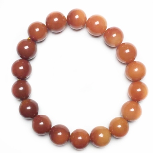 黄龙玉手串 天然水晶 缅黄渐变色圆珠手链 黄蜡石 硬玉 石英岩玉