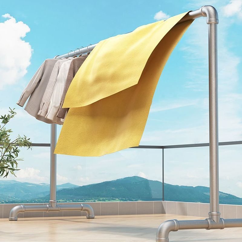 镀锌钢管晾衣架落地户外折叠简易衣服挂单水管杆凉阳台家用被衣晒