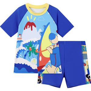 久岁伴男童夏季吸湿速干泳衣套装