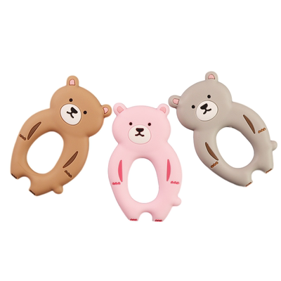 婴儿牙胶可水煮小熊磨牙棒 防吃手神器 硅胶咬咬乐宝宝安抚玩具