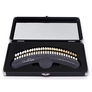 牙科冷光美白比色板牙齿比色板27色美容口腔美牙色阶板蓝光对比卡