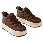 红蜻蜓女鞋2025冬季新款加绒厚底增高时尚潮流百搭休闲运动鞋板鞋