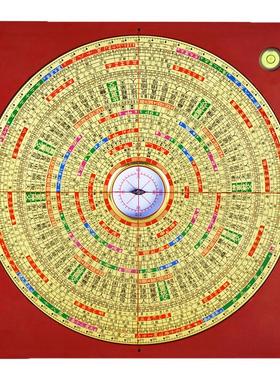 高档精工三合罗盘高精度专业彩面雕刻随身便携指南针定位罗经仪
