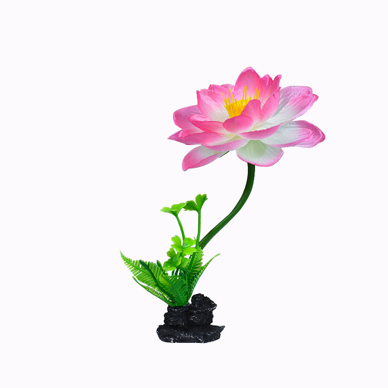 摆盘装饰荷花仿真小盘头摆件