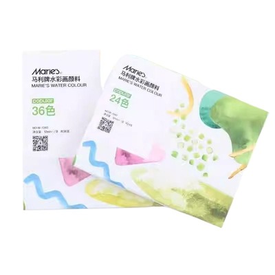 马利牌24色无毒水粉颜料