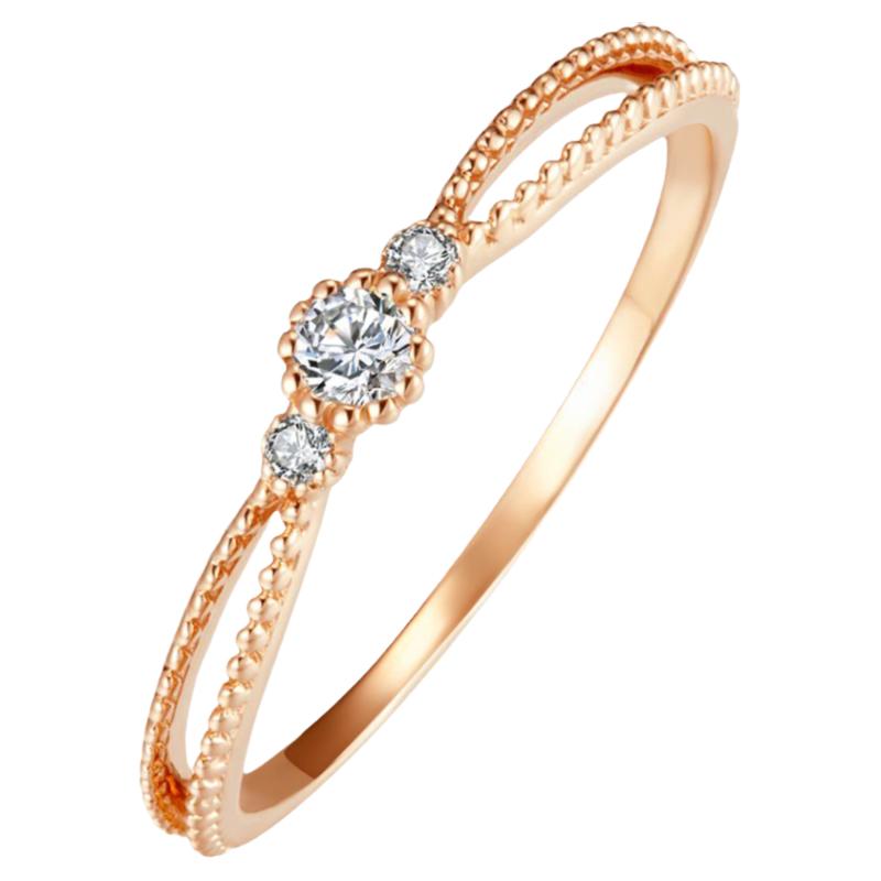 justgold镇金店9分18k戒指钻石