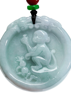 翡翠生肖天然小款属相项链玉佩