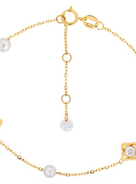 一撇一捺YPYN暗香疏影手链女14K金莫桑钻吊坠商场同款高级感百搭