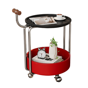客厅边几家用沙发小户型移动推车轻奢现代简约高级感侘寂风小茶台