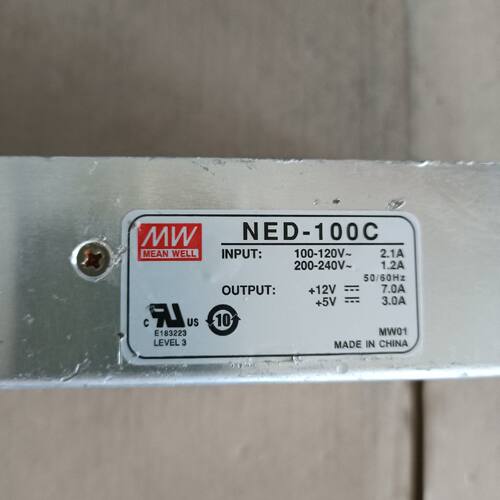 明纬电源12V7A5V3A100W双输NED100C拍前询价下单